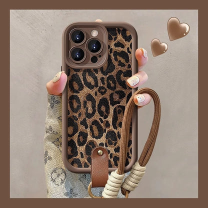 Leopard Print Lanyard For IPhone X-IPhone 16 Pro Max