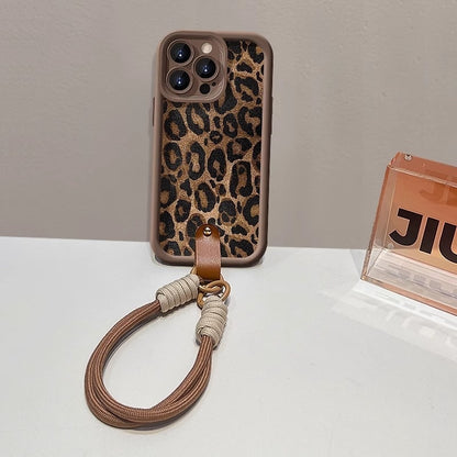 Leopard Print Lanyard For IPhone X-IPhone 16 Pro Max