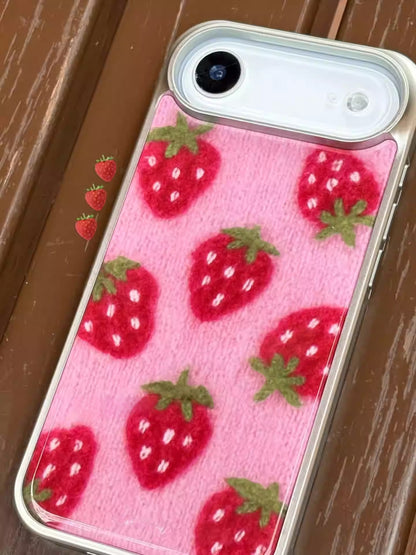 Strawberry themed Protective Case IPhone 11- IPhone 17 Pro MaxMax Protective Cover